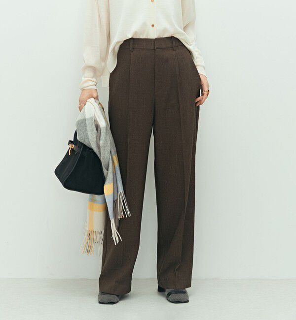 NOLLEY'S「《セットアップ対応》ウォッシャブルウール調セミワイドパンツ」|その他|