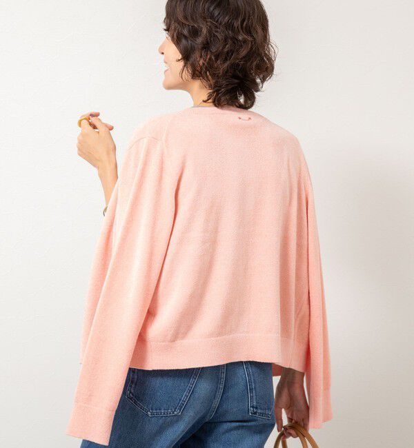 Rie Miller「《手洗い可能》《アンサンブル対応》モールヤーンクルーネックカーディガン」|カーディガン|