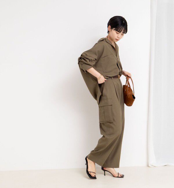 Rie Miller「《セットアップ対応》ウォッシャブルソフトカーゴパンツ」|カーゴ|