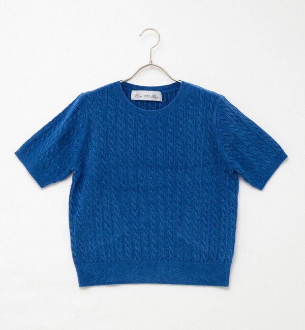 Rie Miller「《手洗い可能》《アンサンブル対応》モールヤーンミニケーブルプルオーバーニット」|ニット・セーター|