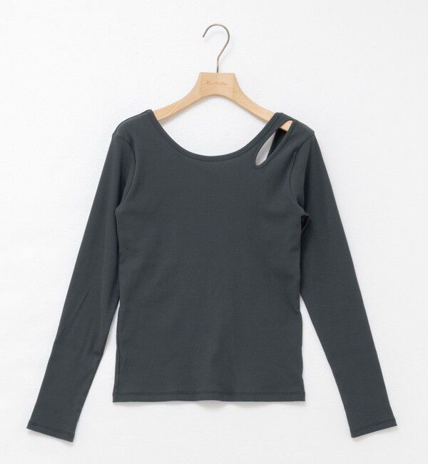 Rie Miller「ウォッシャブルリブカットアウト2WAYロンT」|Tシャツ・カットソー|