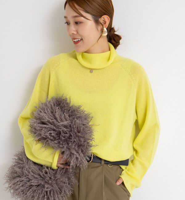 Rie Miller「【WEB&一部店舗限定】PUREカシミヤタートルネックニット」|ニット・セーター|