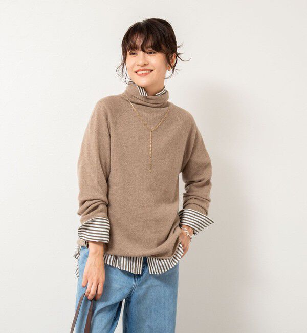 Rie Miller「【WEB&一部店舗限定】PUREカシミヤタートルネックニット」|ニット・セーター|
