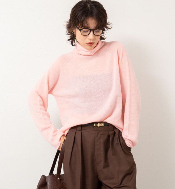Rie Miller「【WEB&一部店舗限定】PUREカシミヤタートルネックニット」|ニット・セーター|