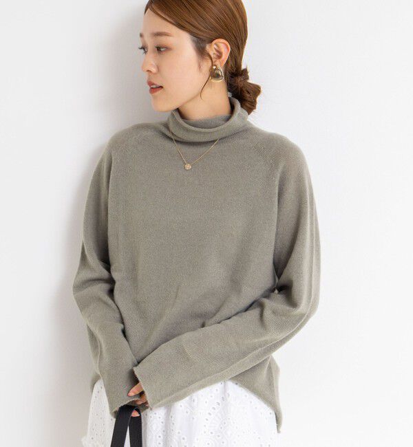 Rie Miller「【WEB&一部店舗限定】PUREカシミヤタートルネックニット」|ニット・セーター|