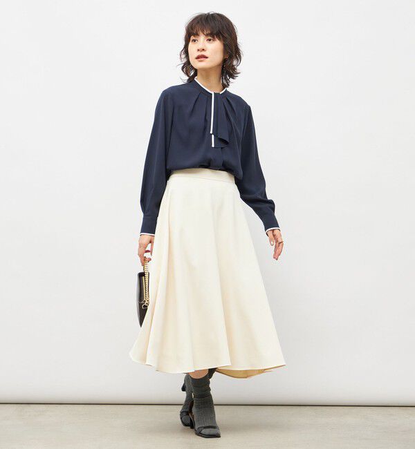 NOLLEY'S「ウォッシャブルストレッチジョーゼットボウタイ風ブラウス」|シャツ・ブラウス|