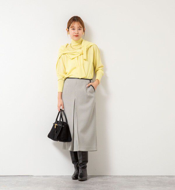 NOLLEY'S「ウォッシャブルボックスタックトラペーズスカート」|フレア|