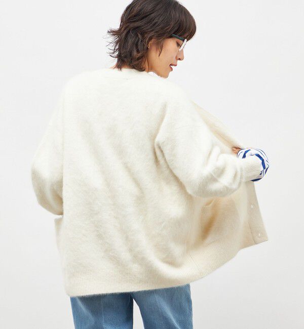 NOLLEY'S sophi「カシミヤ混ヘアリーVネックカーディガン」|カーディガン|