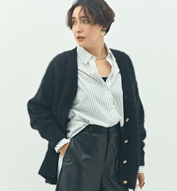 NOLLEY'S sophi「カシミヤ混ヘアリーVネックカーディガン」|カーディガン|