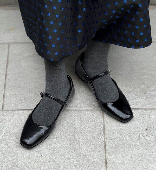 NOLLEY'S「メリージェーンフラットシューズ」|パンプス|ブラック
