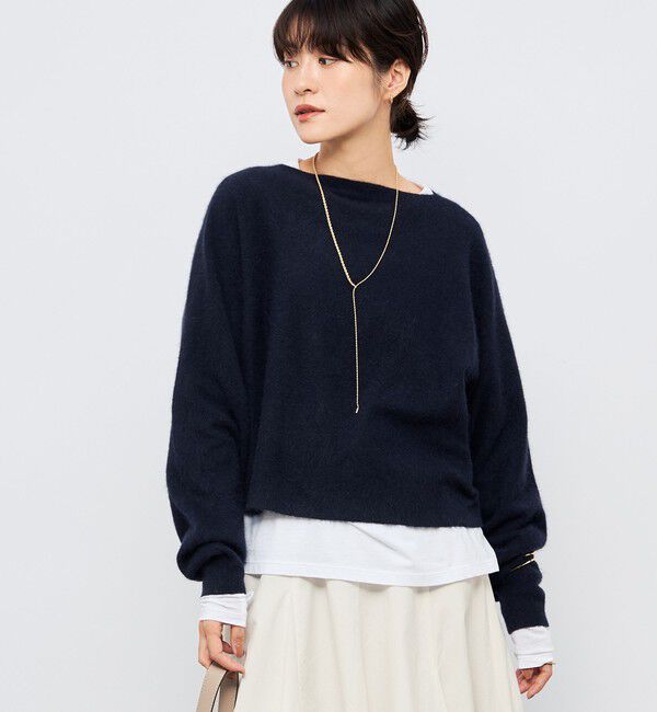 NOLLEY'S「《手洗い可能》ウォッシャブルヘアリーショート丈プルオーバー」|ニット・セーター|