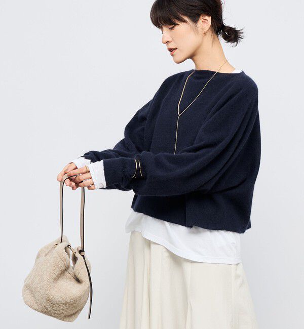 NOLLEY'S「《手洗い可能》ウォッシャブルヘアリーショート丈プルオーバー」|ニット・セーター|