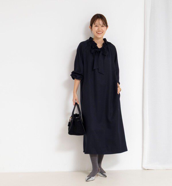 NOLLEY'S「ウォッシャブル2WAYリボンギャザーワンピース」|ワンピース|