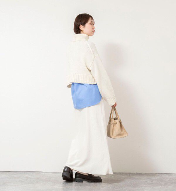 NOLLEY'S sophi「ウォッシャブルスエードサテンナロースカート」|タイト|