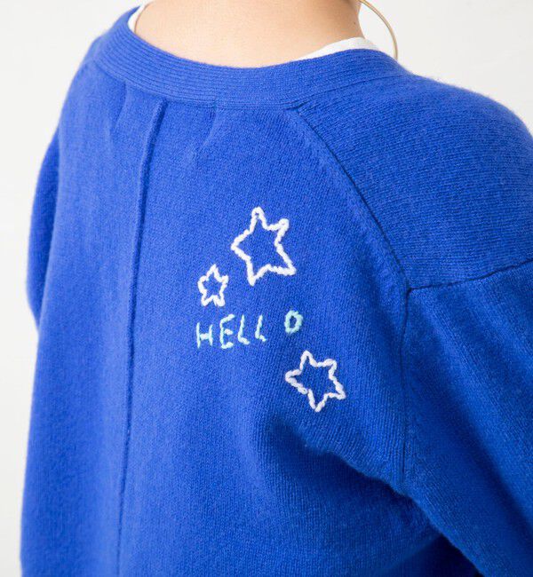 Rie Miller「《手洗い可能》ハンド刺繍Vネックカーディガン」|カーディガン|