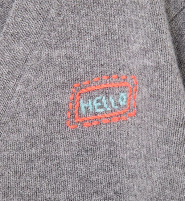 Rie Miller「《手洗い可能》ハンド刺繍Vネックカーディガン」|カーディガン|