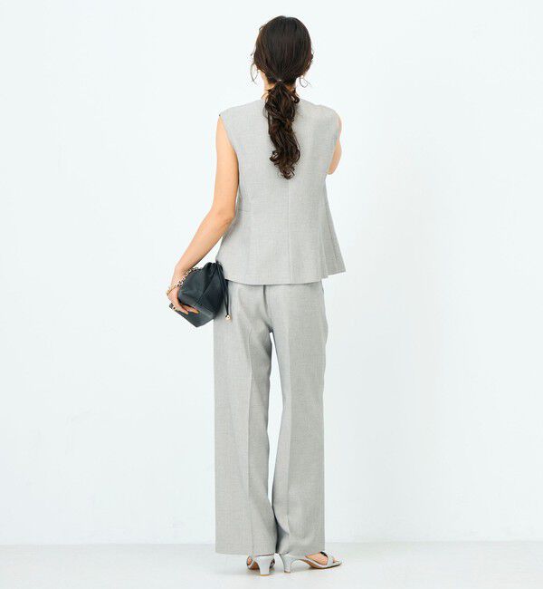 NOLLEY'S sophi「《セットアップ対応》ウォッシャブルドライシャークタックワイドパンツ」|その他|