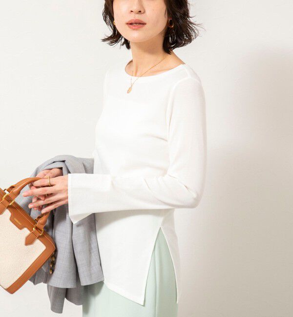 NOLLEY'S sophi「ウォッシャブルベアテレコスリットロンＴ」|Tシャツ・カットソー|