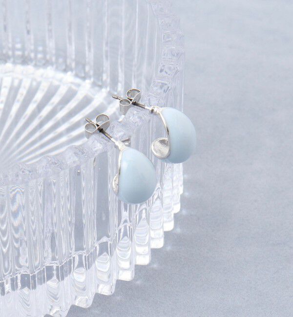 grace grace「【grace grace/グラスグラス】エポクルンピアス」|ピアス|ライトグレー