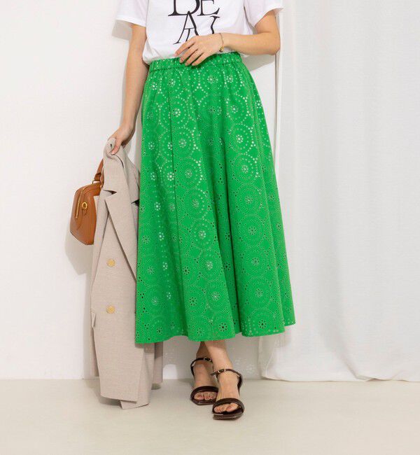 NOLLEY'S「《セットアップ対応》ウォッシャブルレースフレアスカート」|フレア|