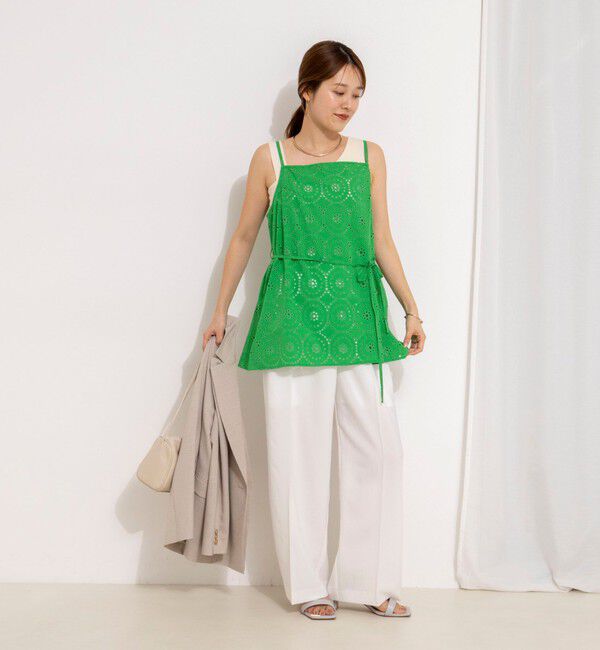 NOLLEY'S「ウォッシャブルレースキャミチュニック」|キャミソール|