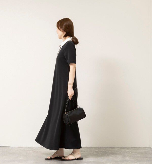 NOLLEY'S sophi「ウォッシャブルポロ襟ダンボールフレアワンピース」|ワンピース|