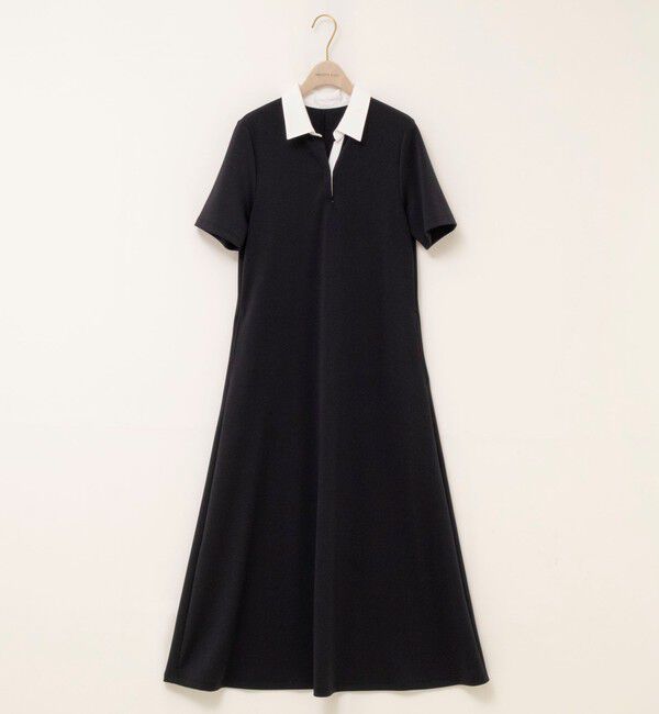NOLLEY'S sophi「ウォッシャブルポロ襟ダンボールフレアワンピース」|ワンピース|