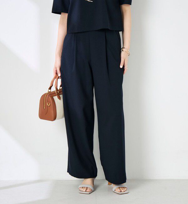 NOLLEY'S「《セットアップ対応》ウォッシャブル麻調ワイドパンツ」|その他|