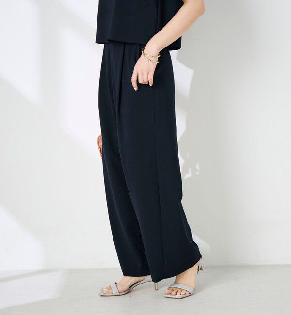 NOLLEY'S「《セットアップ対応》ウォッシャブル麻調ワイドパンツ」|その他|