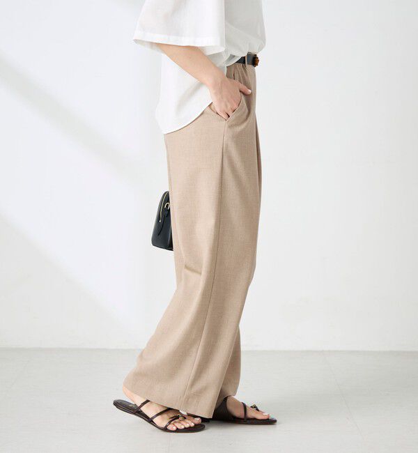 NOLLEY'S「《セットアップ対応》ウォッシャブル麻調ワイドパンツ」|その他|