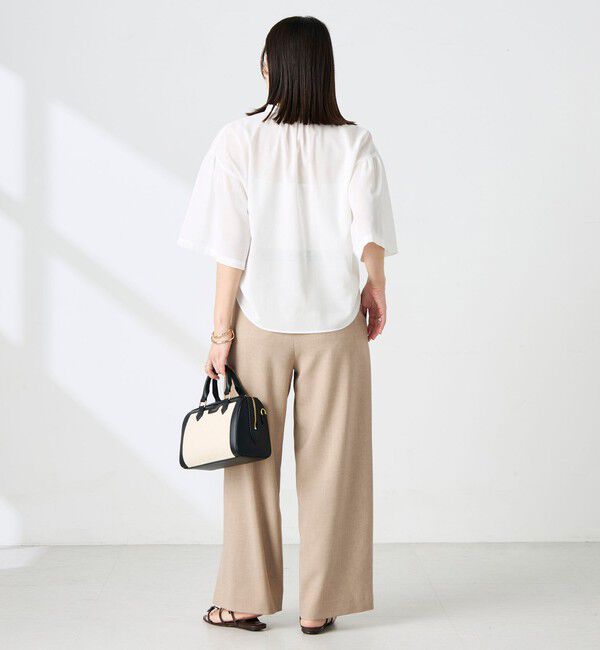 NOLLEY'S「《セットアップ対応》ウォッシャブル麻調ワイドパンツ」|その他|