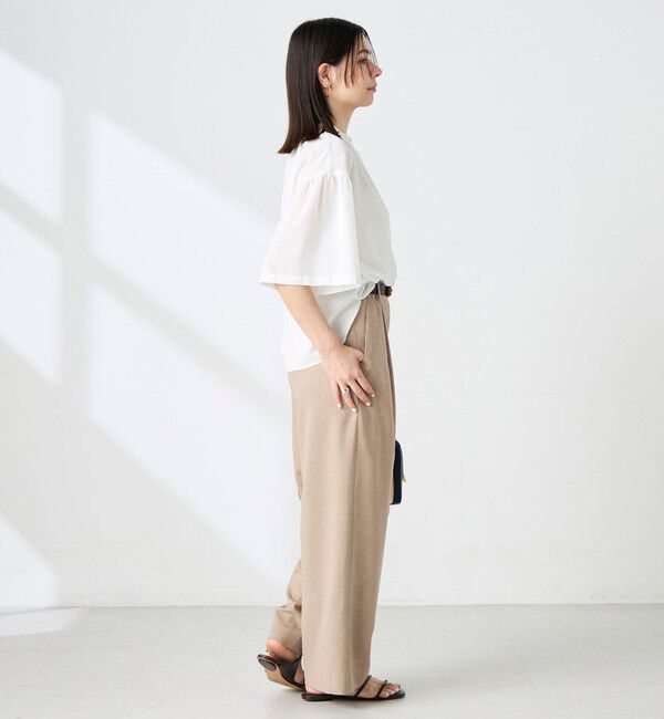 NOLLEY'S「《セットアップ対応》ウォッシャブル麻調ワイドパンツ」|その他|