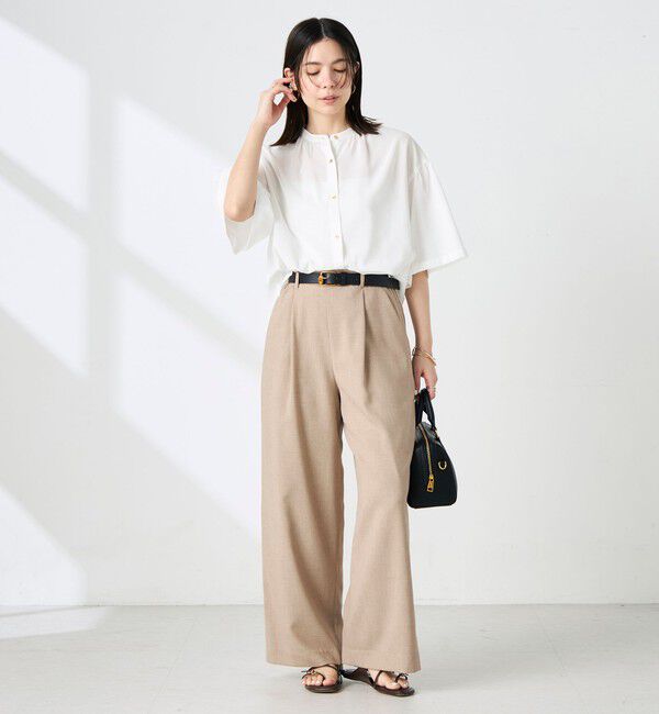 NOLLEY'S「《セットアップ対応》ウォッシャブル麻調ワイドパンツ」|その他|