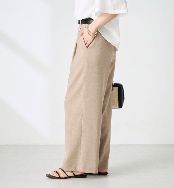 NOLLEY'S「《セットアップ対応》ウォッシャブル麻調ワイドパンツ」|その他|