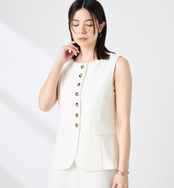 NOLLEY'S sophi「《セットアップ対応》ウォッシャブルドライシャンタンジレ」|ベスト・ジレ|