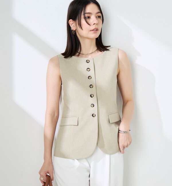 NOLLEY'S sophi「《セットアップ対応》ウォッシャブルドライシャンタンジレ」|ベスト・ジレ|