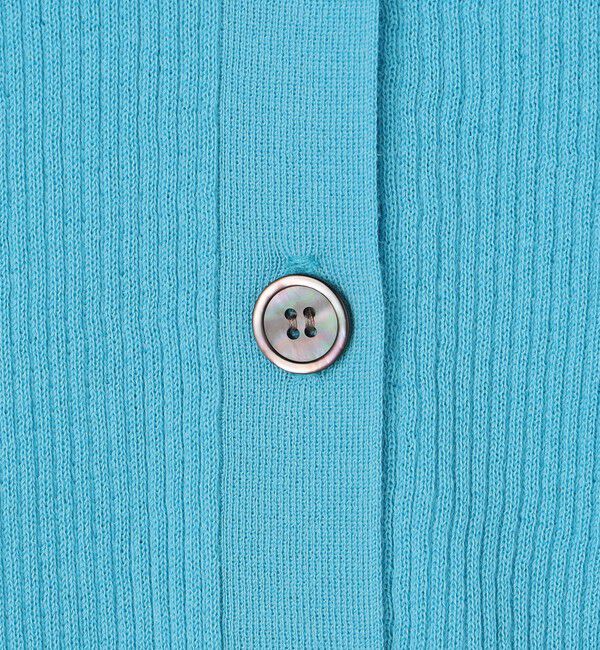 NOLLEY'S sophi「《手洗い可能》綿アセリブ半袖Vネックカーディガン」|カーディガン|