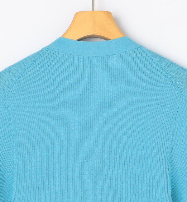 NOLLEY'S sophi「《手洗い可能》綿アセリブ半袖Vネックカーディガン」|カーディガン|