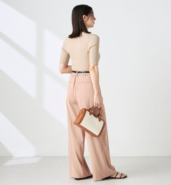 NOLLEY'S sophi「《手洗い可能》綿アセリブ半袖Vネックカーディガン」|カーディガン|