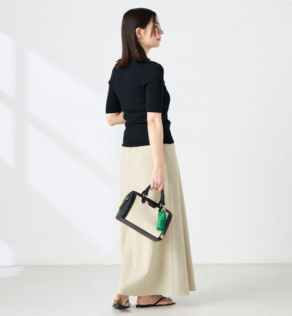 NOLLEY'S sophi「《手洗い可能》綿アセリブ半袖Vネックカーディガン」|カーディガン|