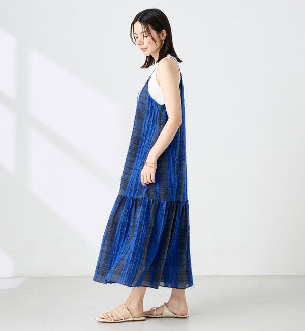 NOLLEY'S「【WEB＆一部店舗限定アイテム】【KIRYU】ウォッシャブルチェック柄カットジャガードワンピース」|ワンピース|