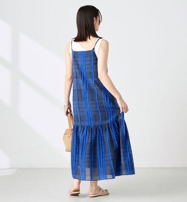 NOLLEY'S「【WEB＆一部店舗限定アイテム】【KIRYU】ウォッシャブルチェック柄カットジャガードワンピース」|ワンピース|