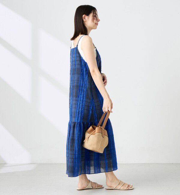 NOLLEY'S「【WEB＆一部店舗限定アイテム】【KIRYU】ウォッシャブルチェック柄カットジャガードワンピース」|ワンピース|