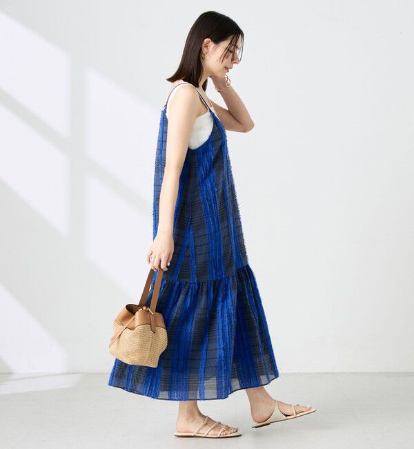 NOLLEY'S「【WEB＆一部店舗限定アイテム】【KIRYU】ウォッシャブルチェック柄カットジャガードワンピース」|ワンピース|