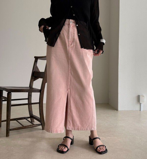 fredy emue「デニムタイトスカート」|スカート|ピンク