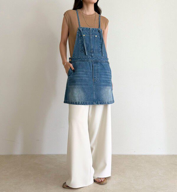 fredy emue「デニムサロペットチュニック」|オールインワン|