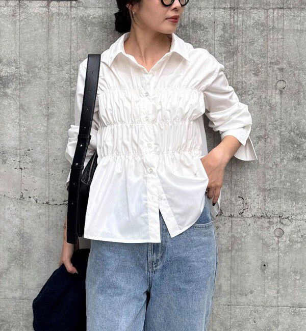 fredy emue「【@sora_522m企画】シャーリングシャツ」|シャツ・ブラウス|