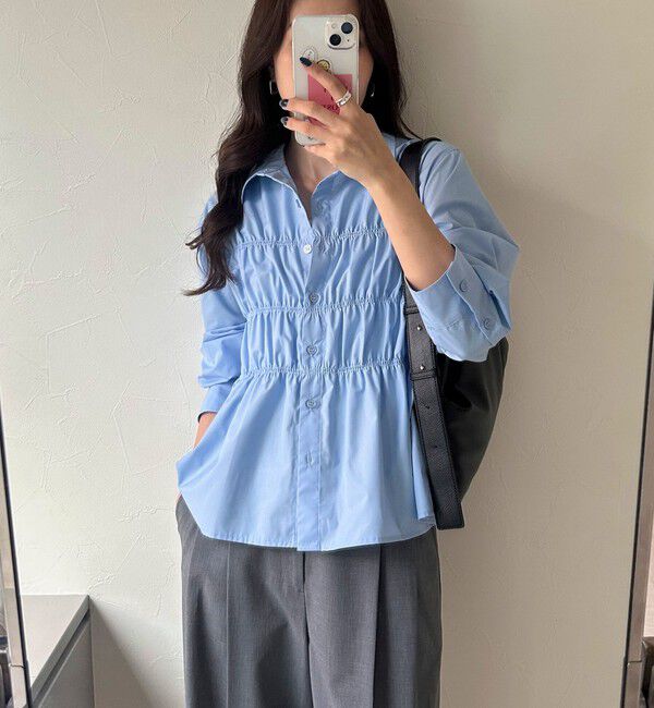 fredy emue「【@sora_522m企画】シャーリングシャツ」|シャツ・ブラウス|