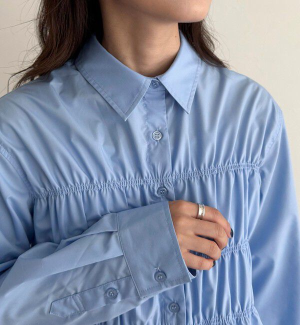 fredy emue「【@sora_522m企画】シャーリングシャツ」|シャツ・ブラウス|