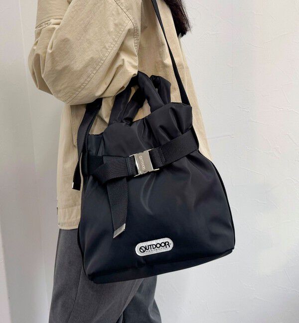 fredy emue「【OUTDOOR PRODUCTS /アウトドアプロダクツ】2wayベルトトートバッグS」|ショルダー・メッセンジャー|ブラック